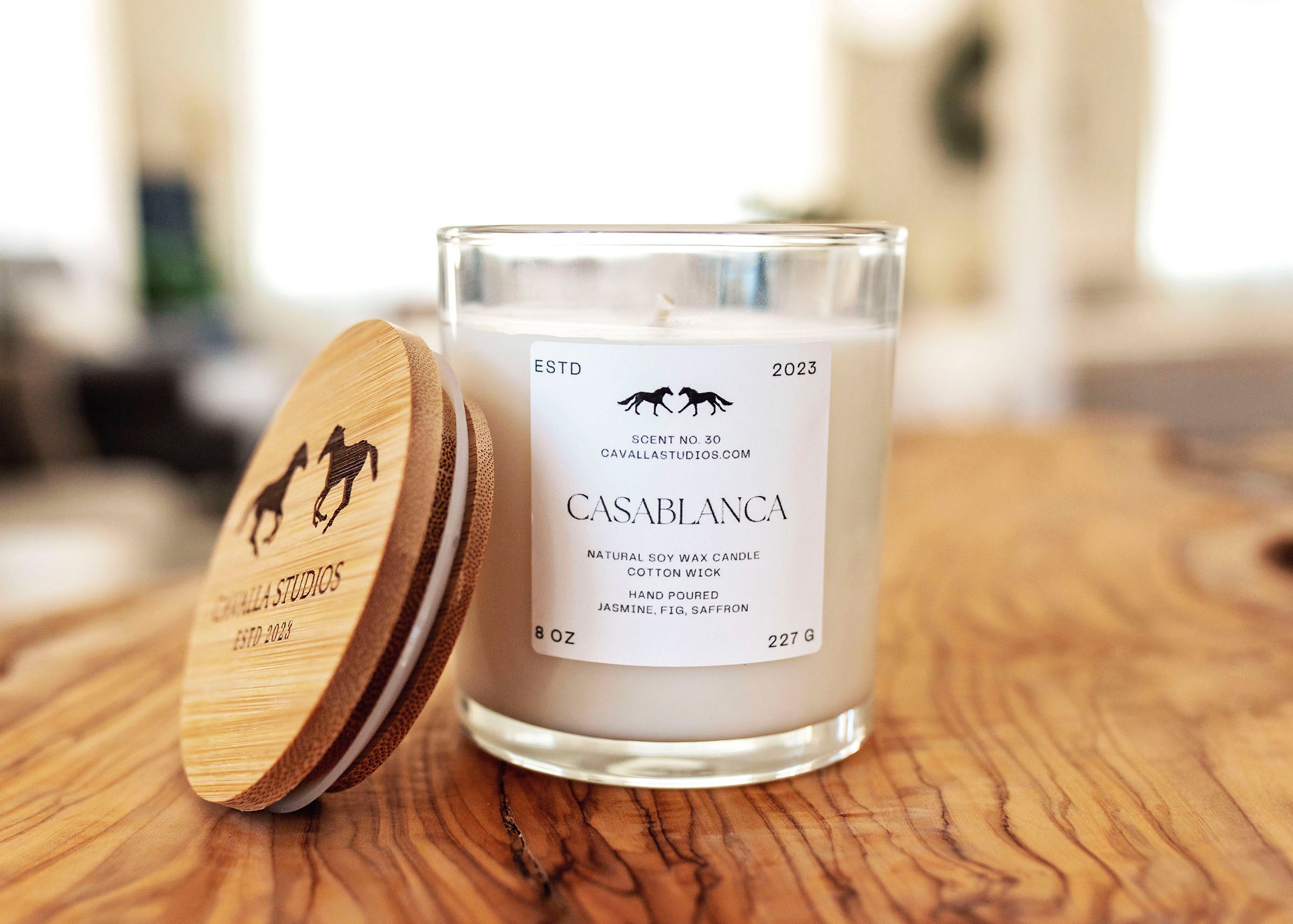 Casablanca Classic Candle | Cavalla Studios Candle Collection Supporting Veterans in Andover, MA