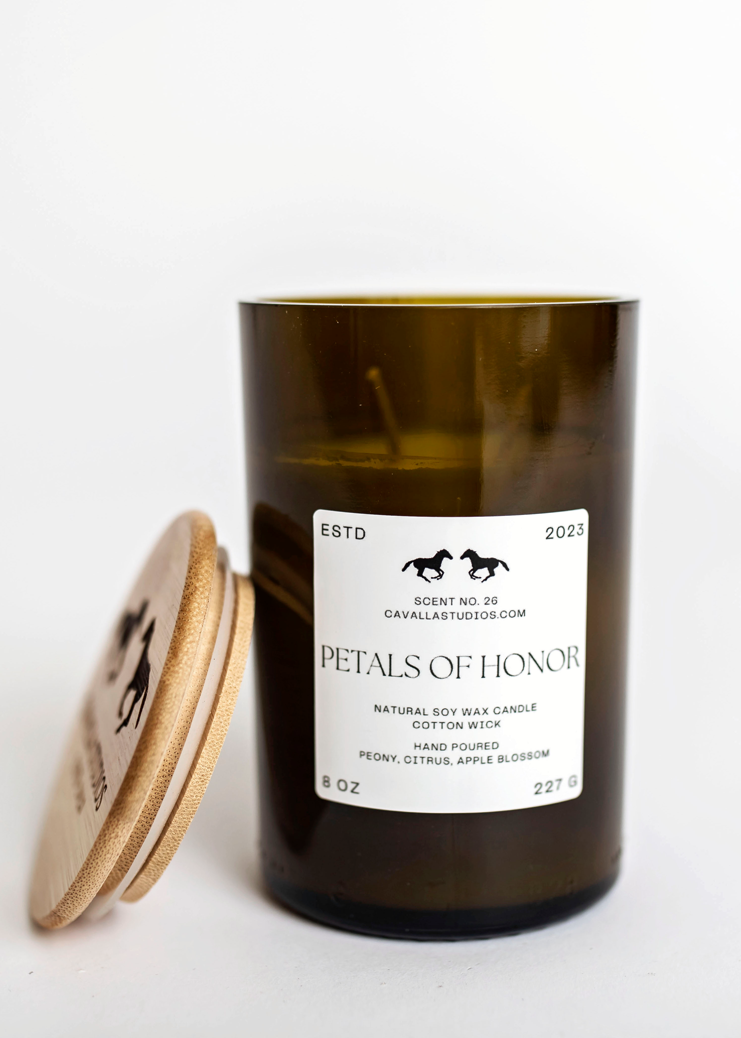 Petals of Honor REWINED Classic Candles by Cavalla Studios in Andover, MA