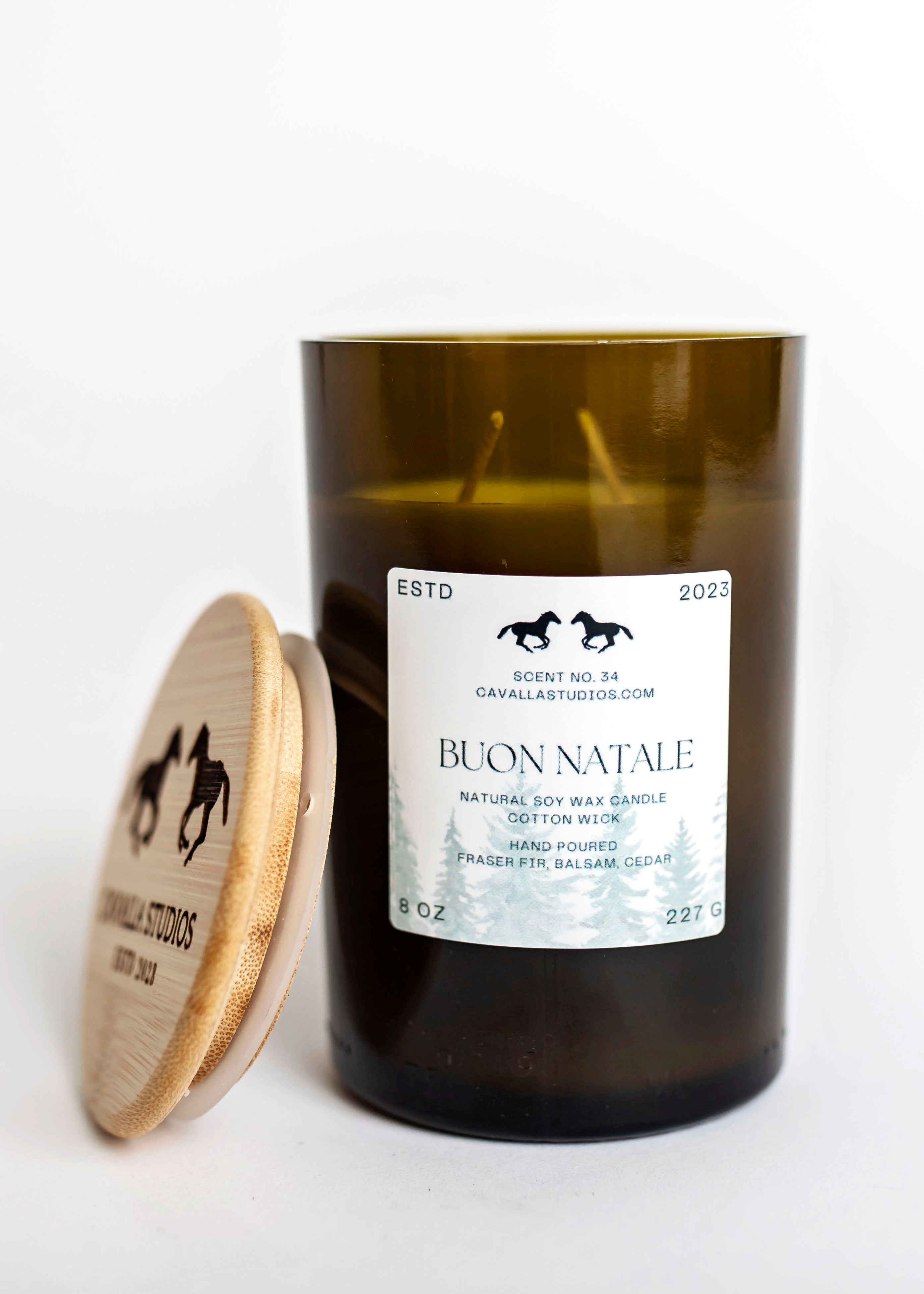 Buon Natale REWINED Classic Candles by Cavalla Studios in Andover, MA