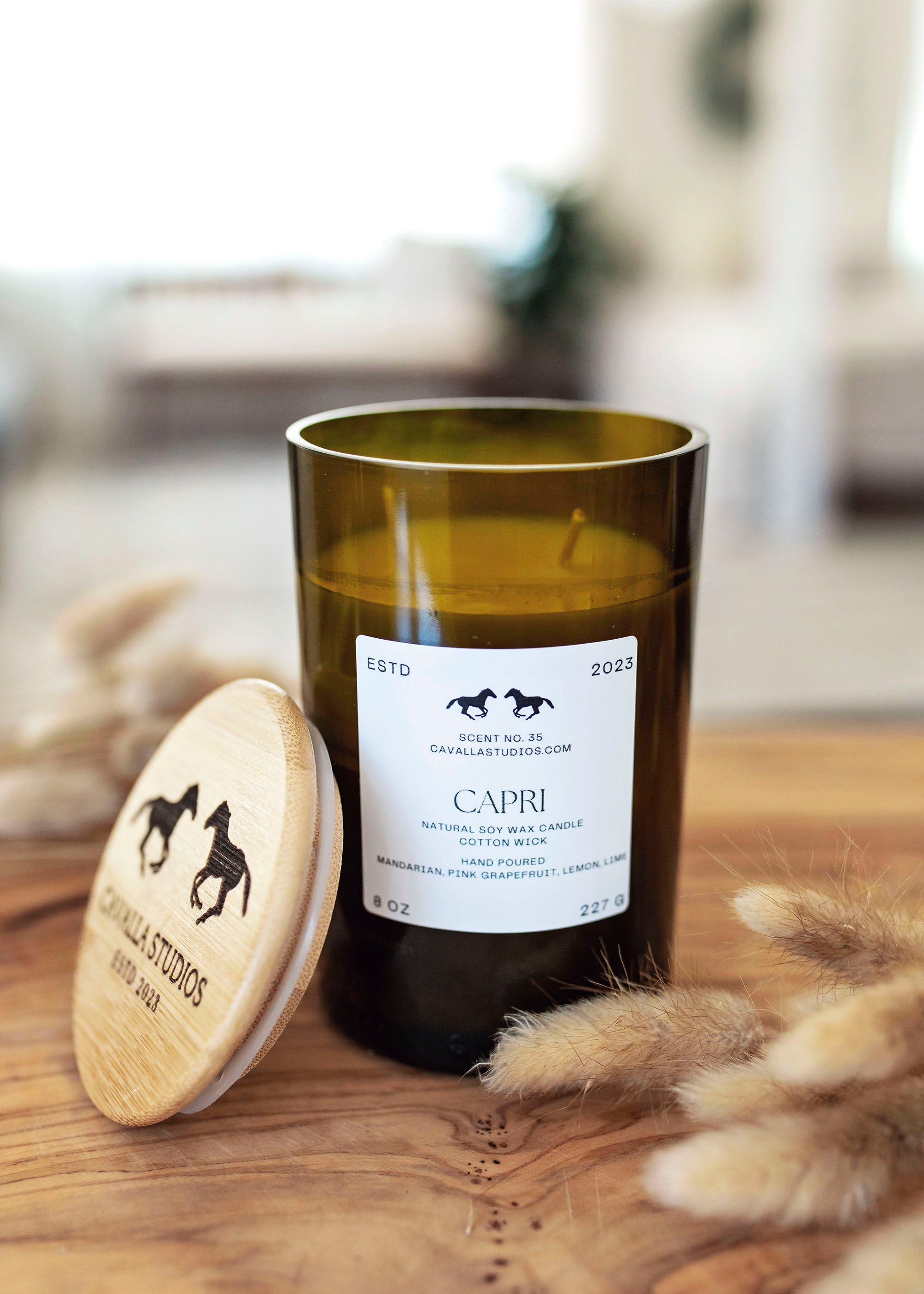 Capri Rewined Candle | Cavalla Studios Candle Collection Supporting Veterans in Andover, MA