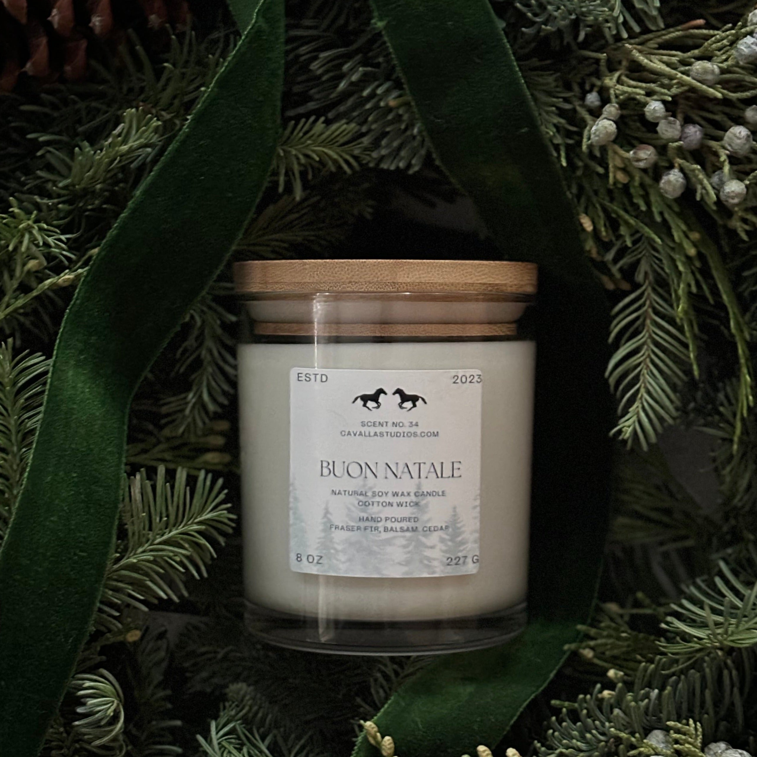 Buon Natale Classic Candle | Handcrafted Candle Collection by Cavalla Studios in Andover, MA