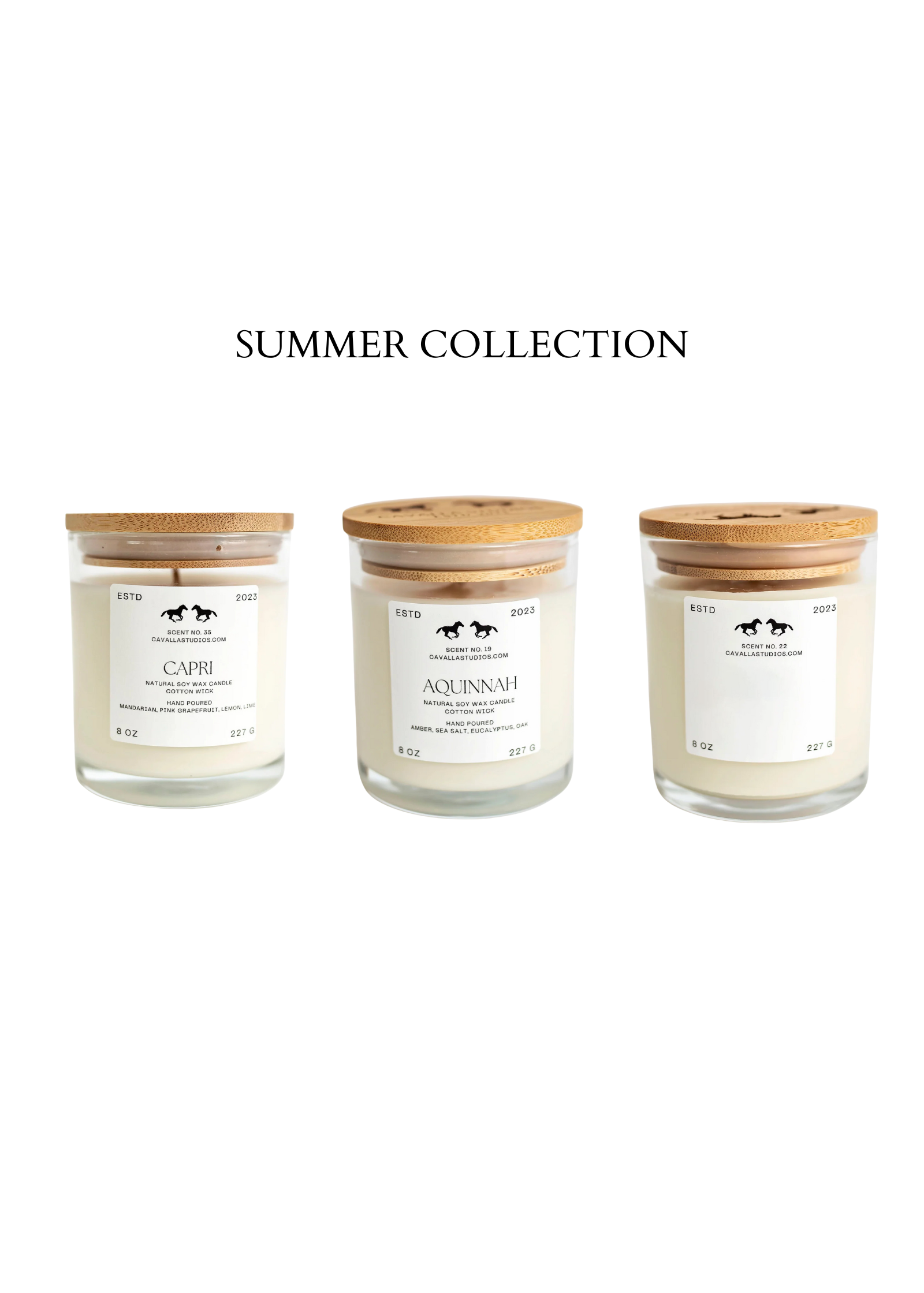 SUMMER CANDLE COLLECTION | CAVALLA STUDIOS