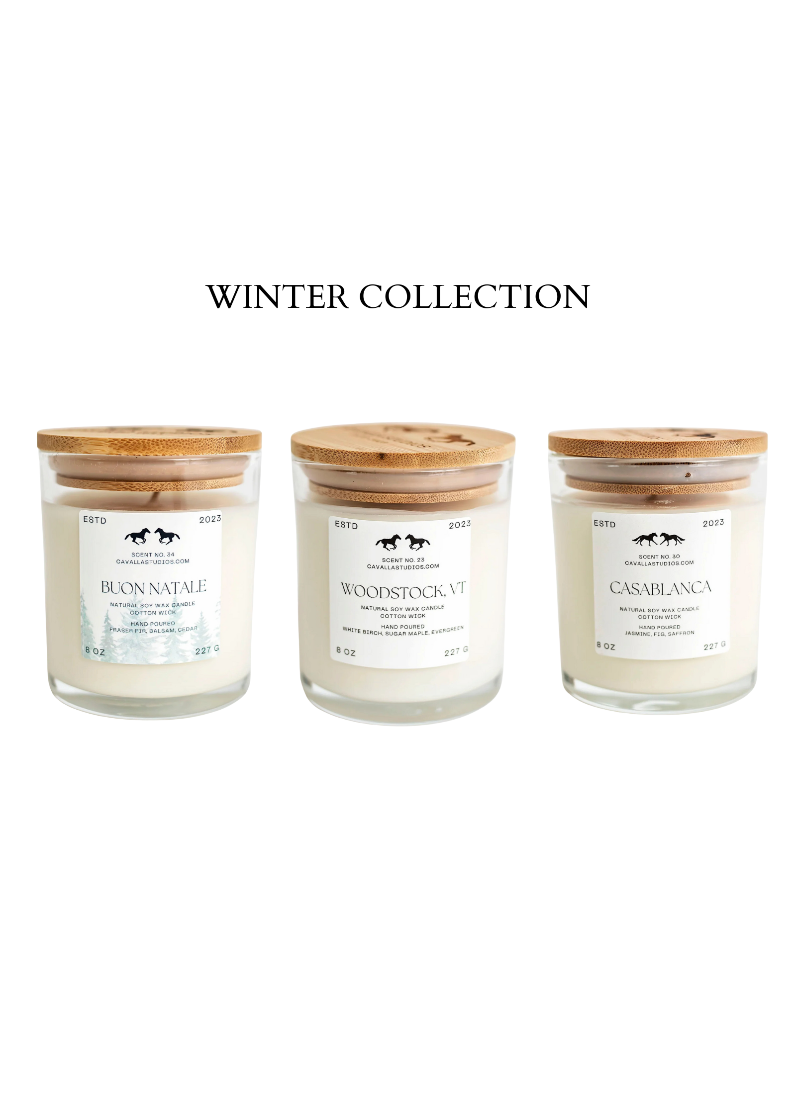 WINTER CANDLE COLLECTION | CAVALLA STUDIOS