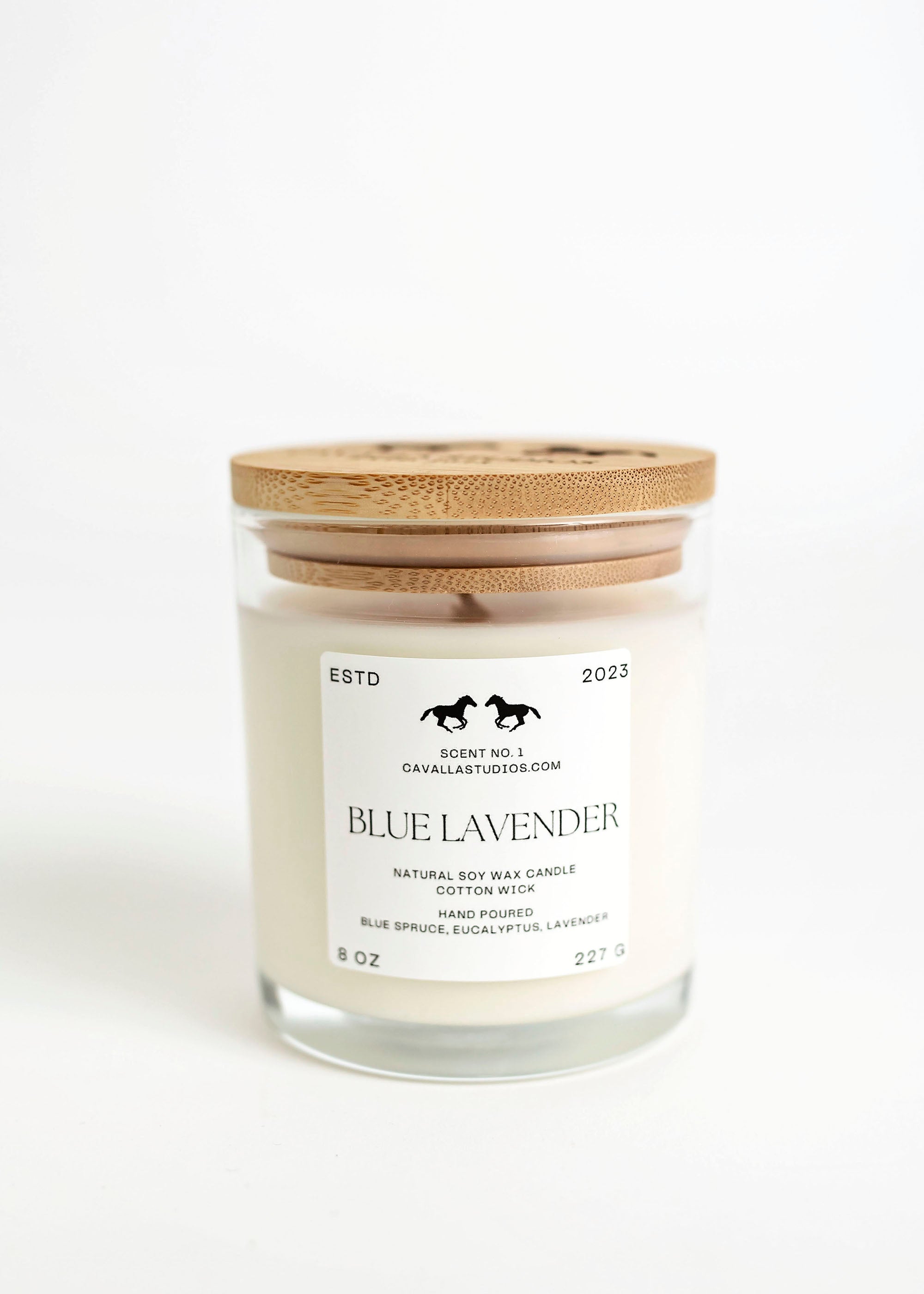 Blue Lavender Classic Candle | Handcrafted Candle Collection by Cavalla Studios in Andover, MA