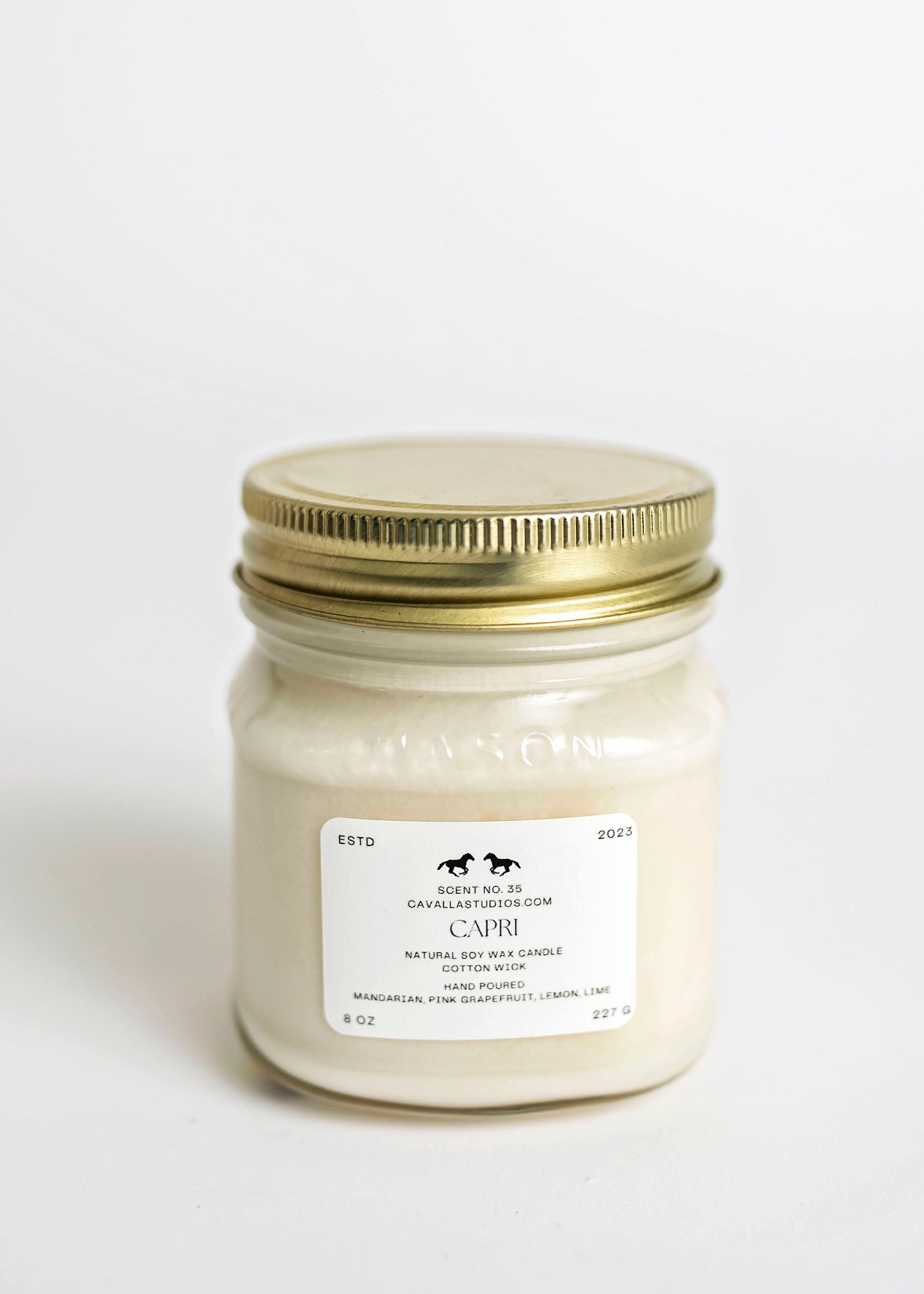 Capri Farmhouse Candle | Handcrafted Candle Collection by Cavalla Studios in Andover, MA