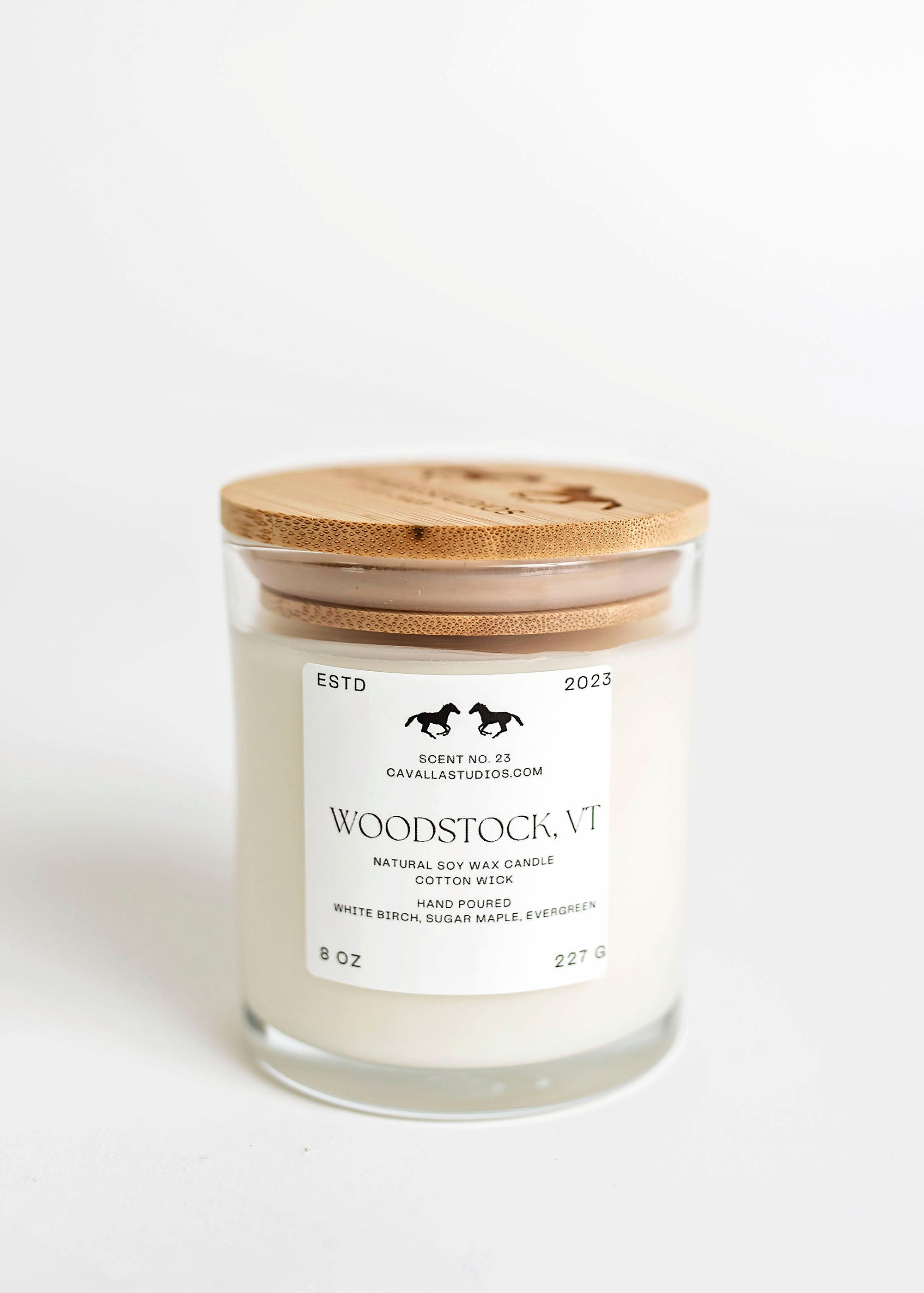 Woodstock, VT Classic Candle | Handcrafted Candle Collection by Cavalla Studios in Andover, MA