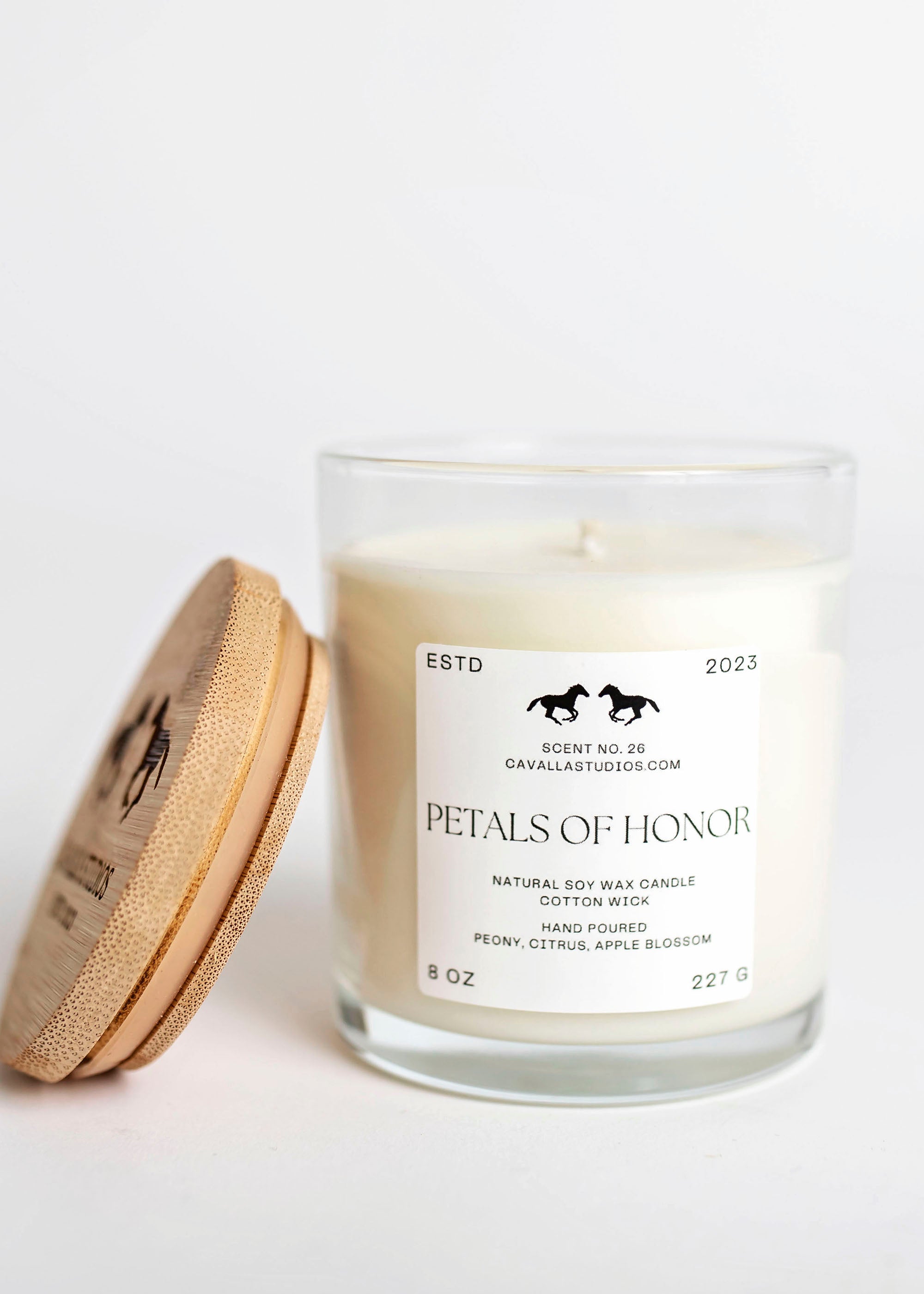 Petals of Honor Classic Candle | Handcrafted Candle Collection by Cavalla Studios in Andover, MA