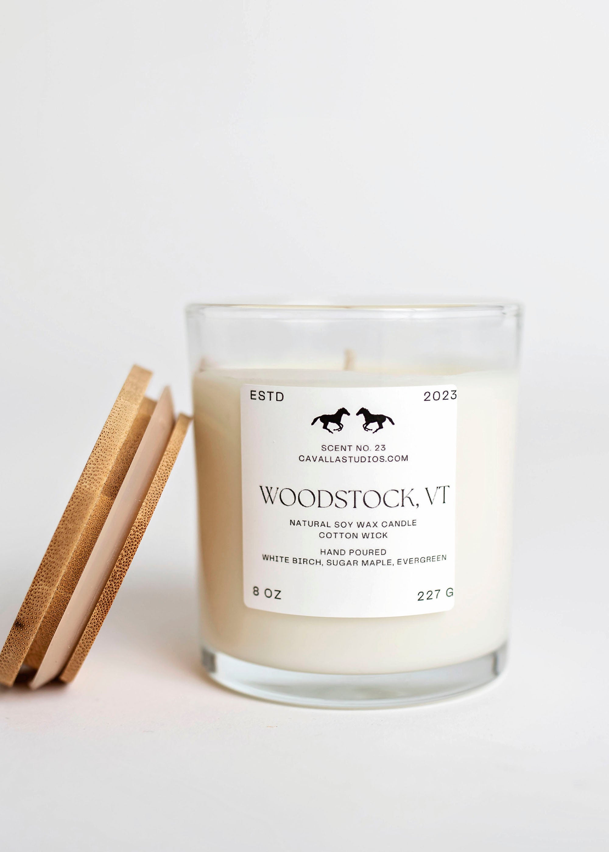 Woodstock, VT Classic Candle | Handcrafted Candle Collection by Cavalla Studios in Andover, MA