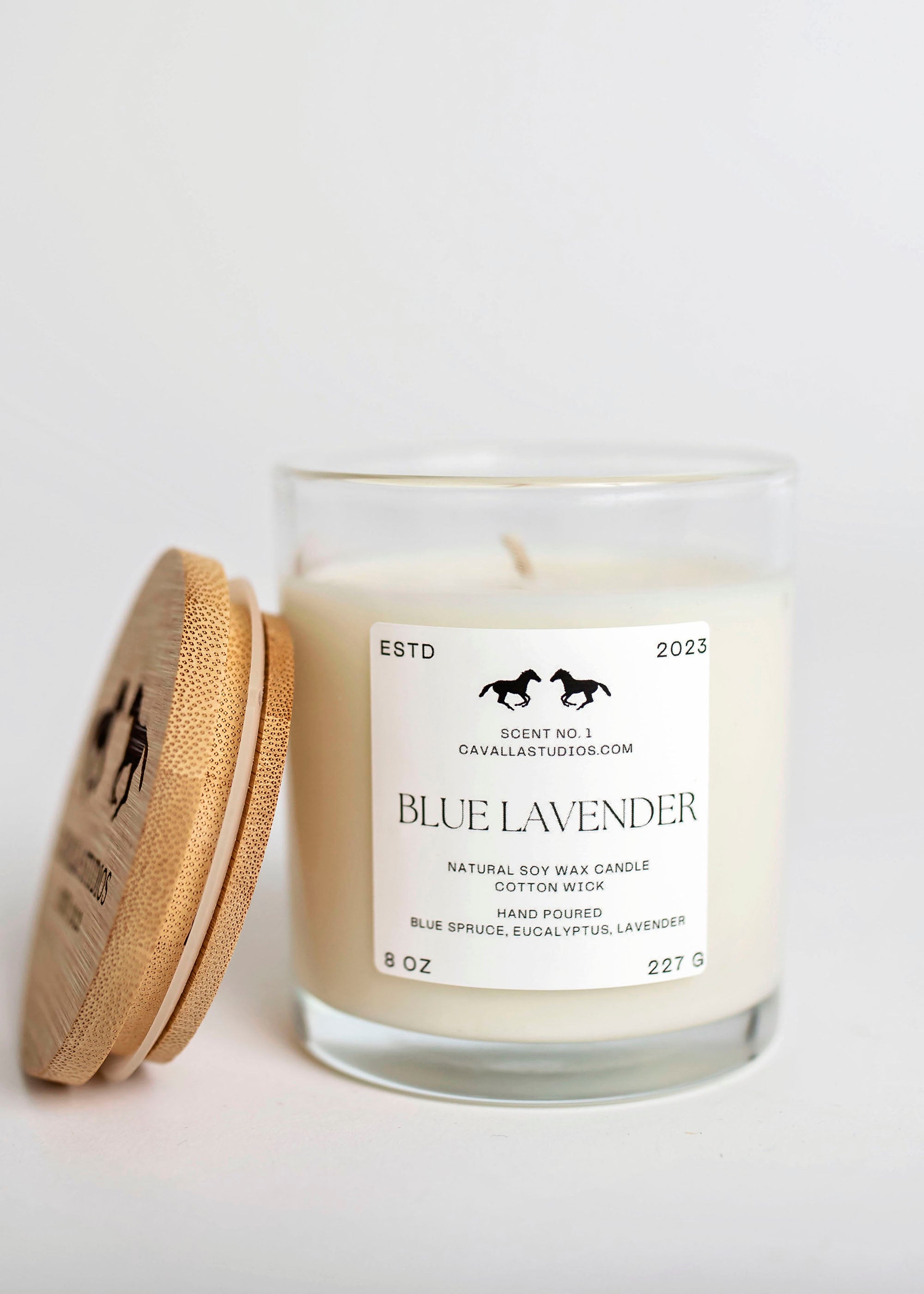 Blue Lavender Classic Candle | Handcrafted Candle Collection by Cavalla Studios in Andover, MA