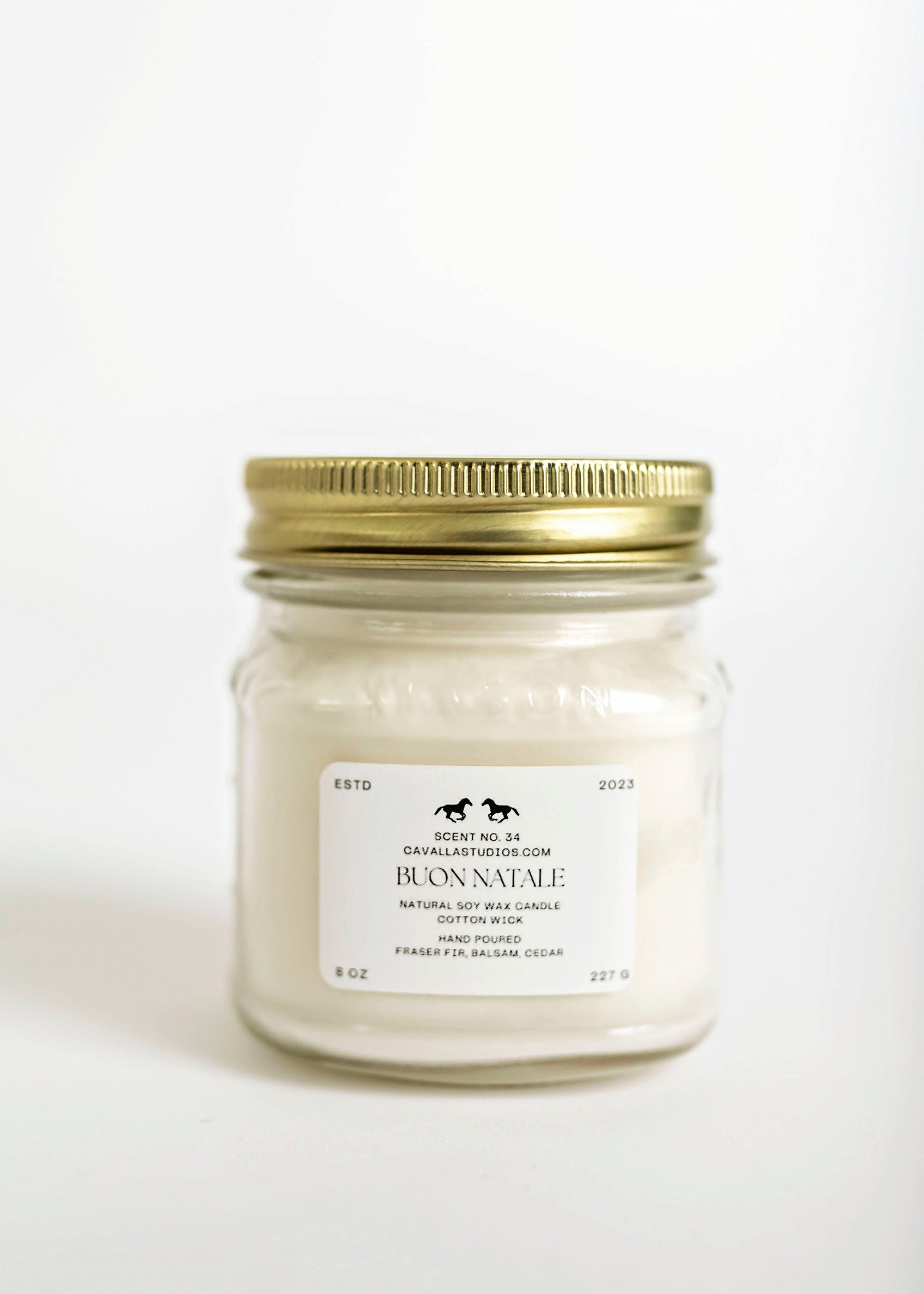 Buon Natale Farmhouse Candle | Handcrafted Candle Collection by Cavalla Studios in Andover, MA