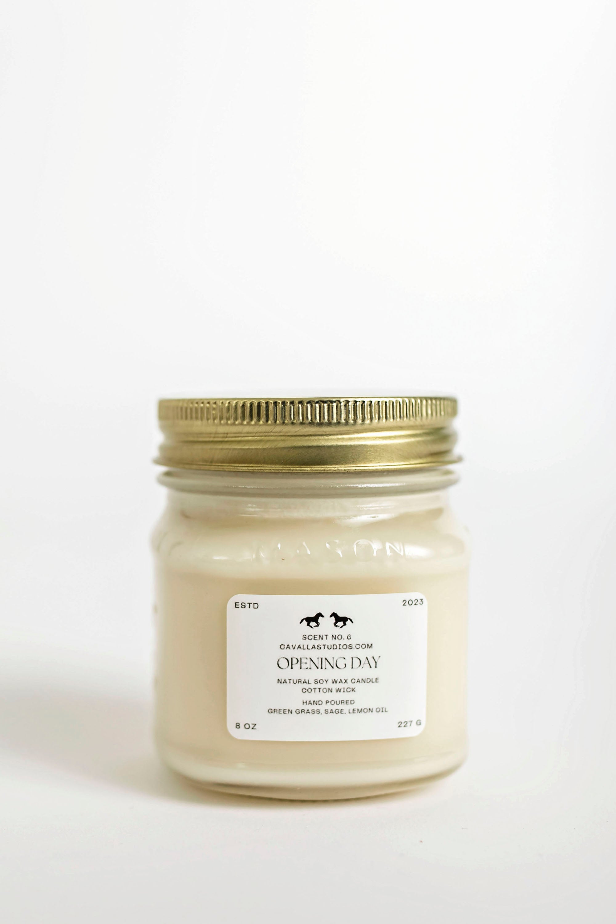 Opening Day Farmhouse Candle | Handcrafted Candle Collection by Cavalla Studios in Andover, MA